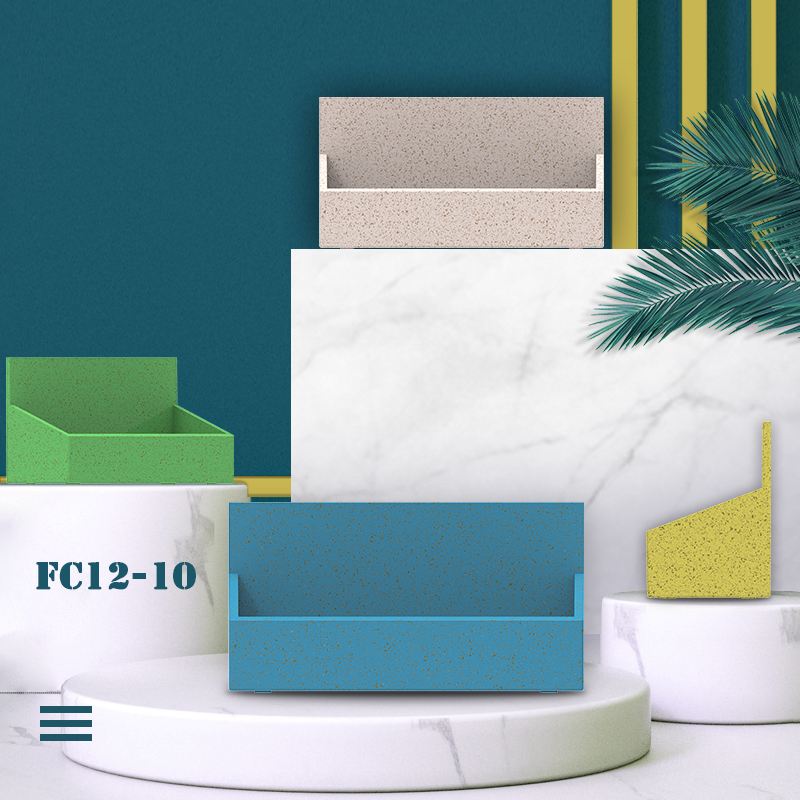 欧文赛斯创意塑料商务办公名片座定制印刷logo 广告宣传名片盒 简约秸秆材质